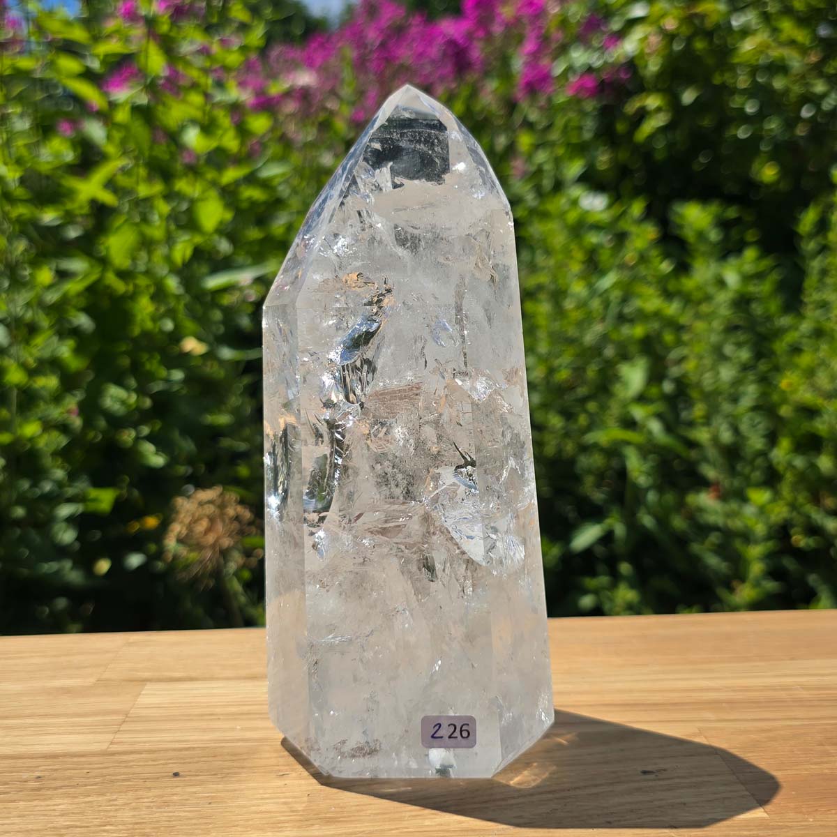 Bergkristall, Quarz, Obelisk geschliffen - 18x8x7 cm - Nr 226