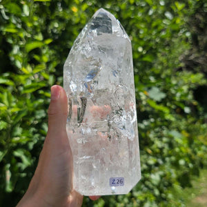Bergkristall, Quarz, Obelisk geschliffen - 18x8x7 cm - Nr 226