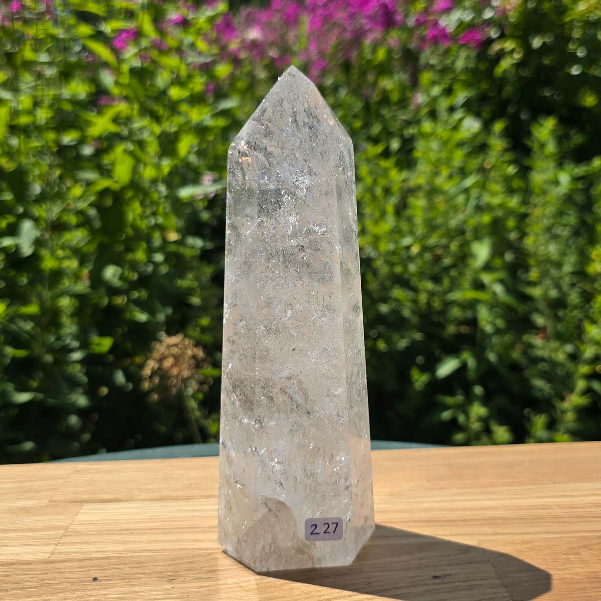 Bergkristall, Quarz, Obelisk geschliffen - 18x6x5 cm - Nr 227