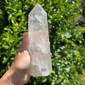 Bergkristall, Quarz, Obelisk geschliffen - 18x6x5 cm - Nr 227
