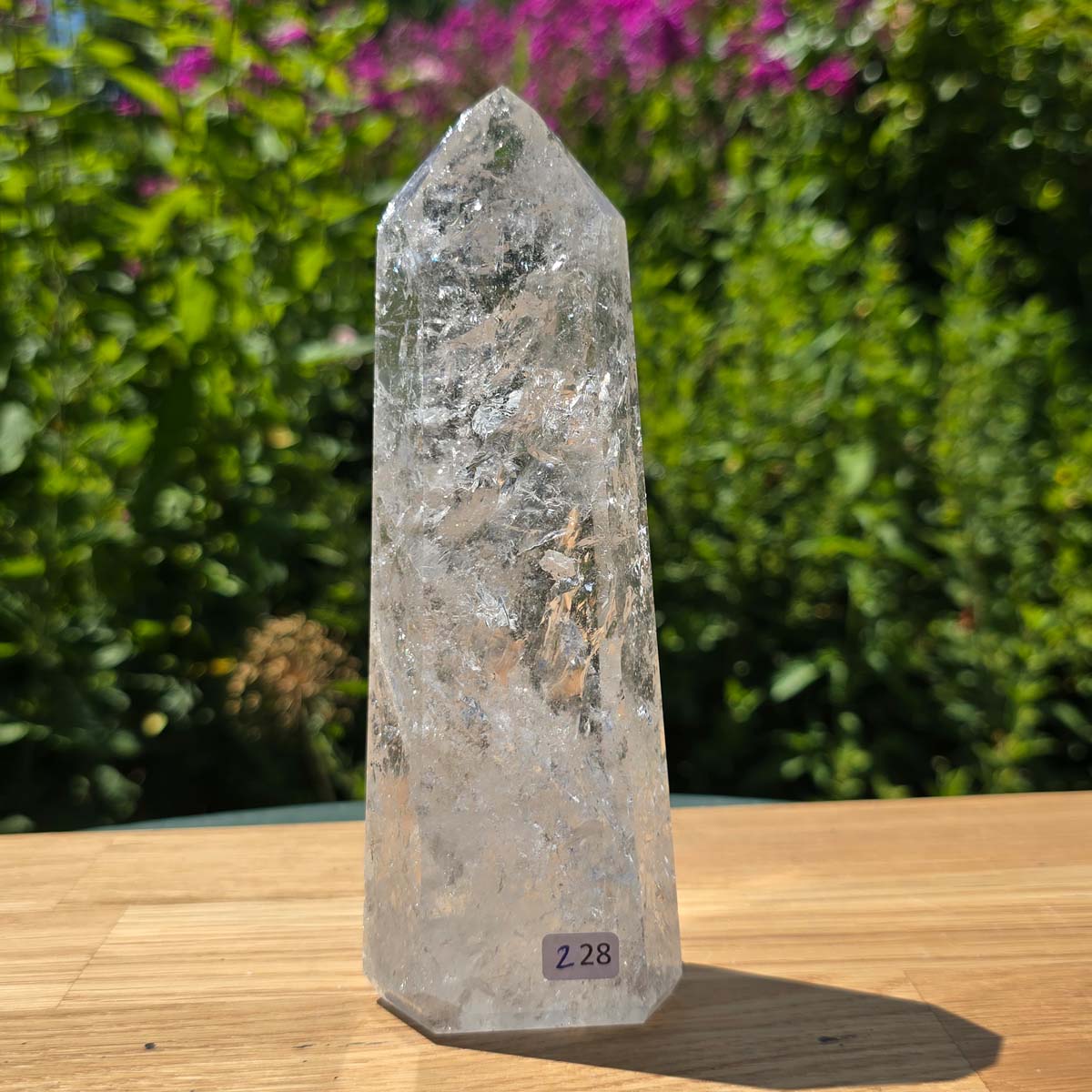 Bergkristall, Quarz, Obelisk geschliffen - 17x6x3 cm - Nr 228