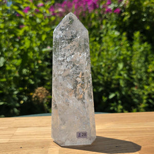 Bergkristall, Quarz, Obelisk geschliffen - 17x6x3 cm - Nr 228