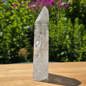 Bergkristall, Quarz, Obelisk geschliffen - 17x6x3 cm - Nr 228