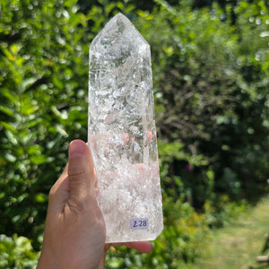 Bergkristall, Quarz, Obelisk geschliffen - 17x6x3 cm - Nr 228