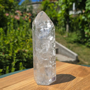Hegyikristály, kvarc, obeliszk csiszolt EGYEDI Nr 22