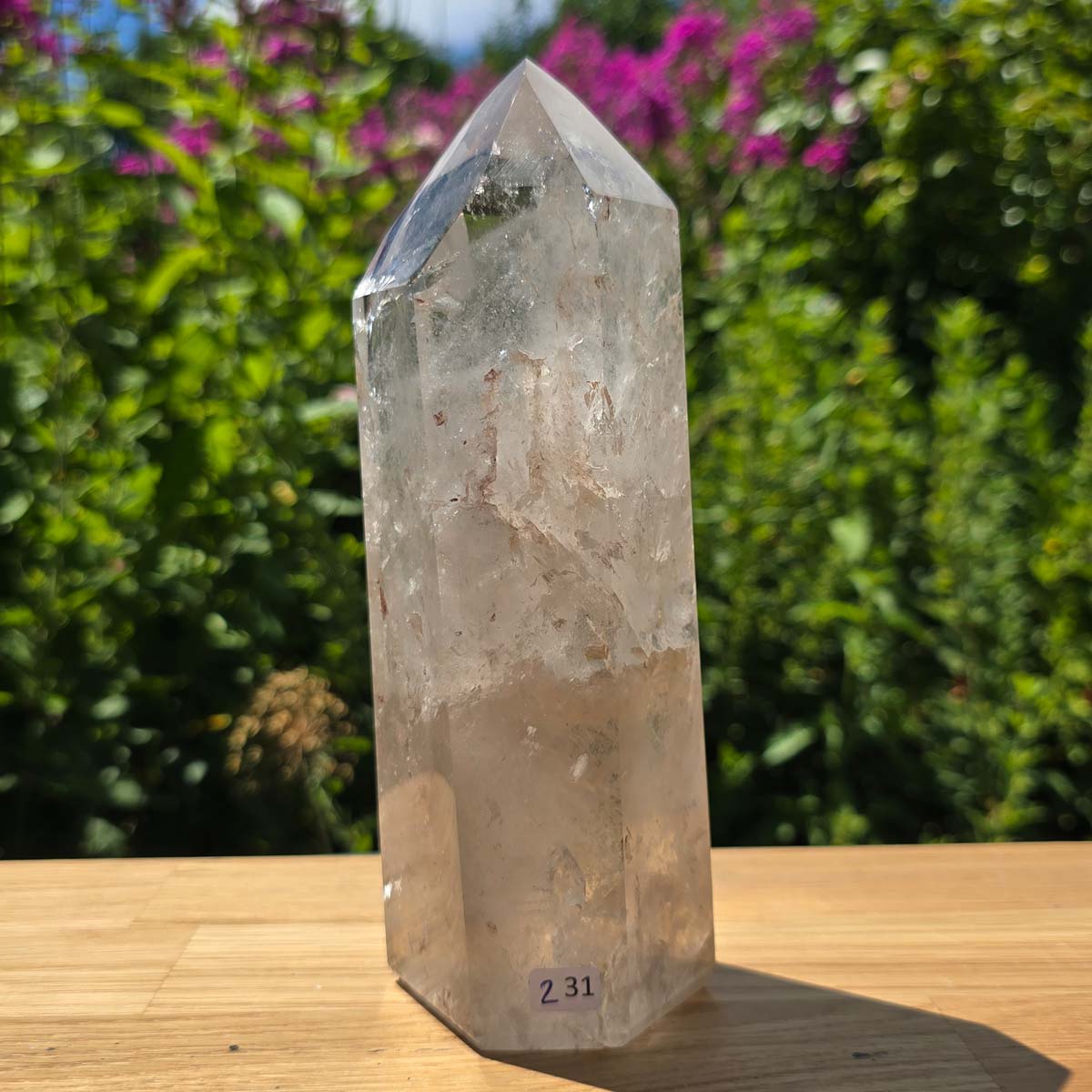 Bergkristall, Quarz, Obelisk geschliffen - 19x7x6 cm - Nr 231