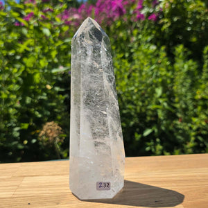 Bergkristall, Quarz, Obelisk geschliffen - 18x6x5 cm - Nr 232