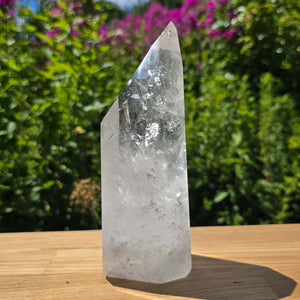 Bergkristall, Quarz, Obelisk geschliffen - 19x9x7 cm - Nr 233