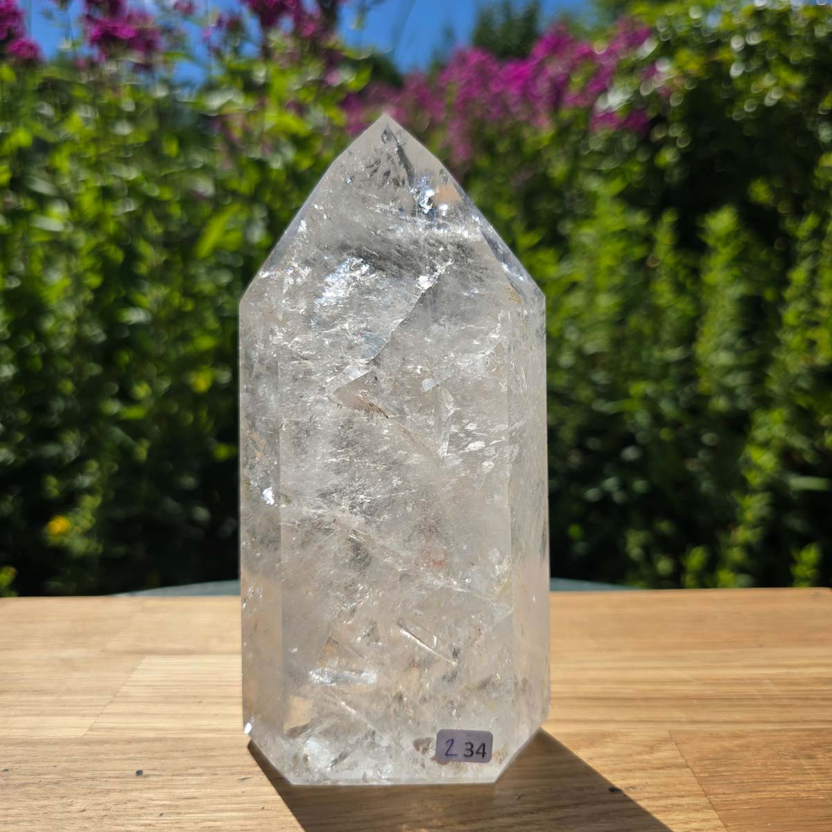 Bergkristall, Quarz, Obelisk geschliffen - 16x8x5 cm - Nr 234