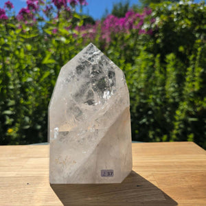 Bergkristall, Quarz, Obelisk geschliffen - 16x11x6 cm - Nr 237