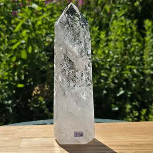 Bergkristall, Quarz, Obelisk geschliffen - 20x7x4 cm - Nr 238