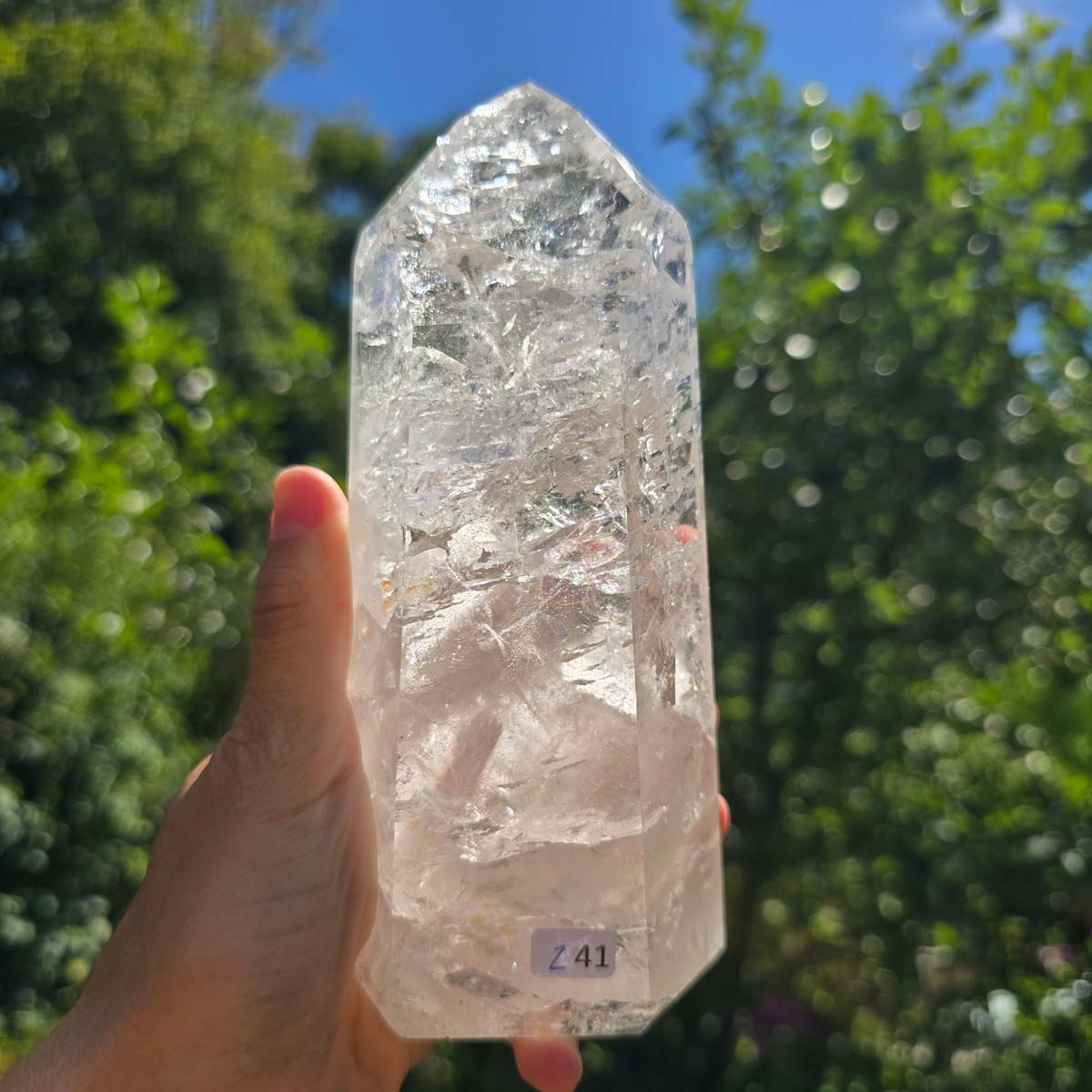 Bergkristall, Quarz, Obelisk geschliffen - 16x7x4 cm - Nr 241