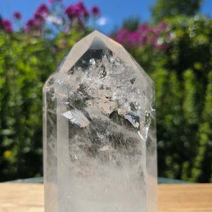Bergkristall, Quarz, Obelisk geschliffen - 16x8x5 cm - Nr 242
