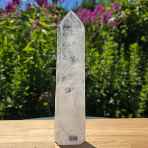 Bergkristall, Quarz, Obelisk geschliffen - 20x5x3 cm - Nr 244