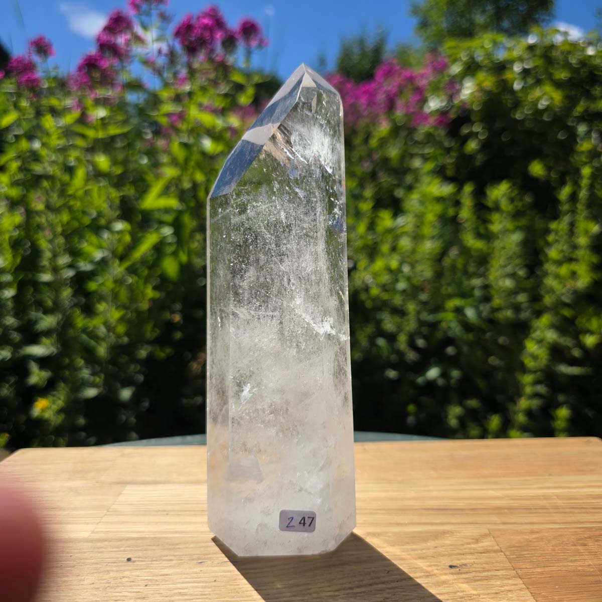 Bergkristall, Quarz, Obelisk geschliffen - 18x6x4 cm - Nr 247