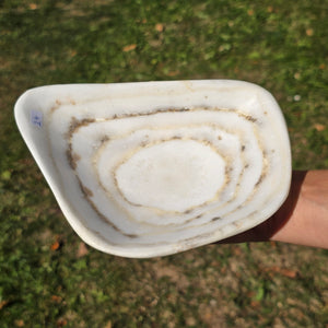 Aragonit Stein Schale - (Onyxmarmor) - 20x16x4cm - handgeschliffen und poliert - Nr. 24