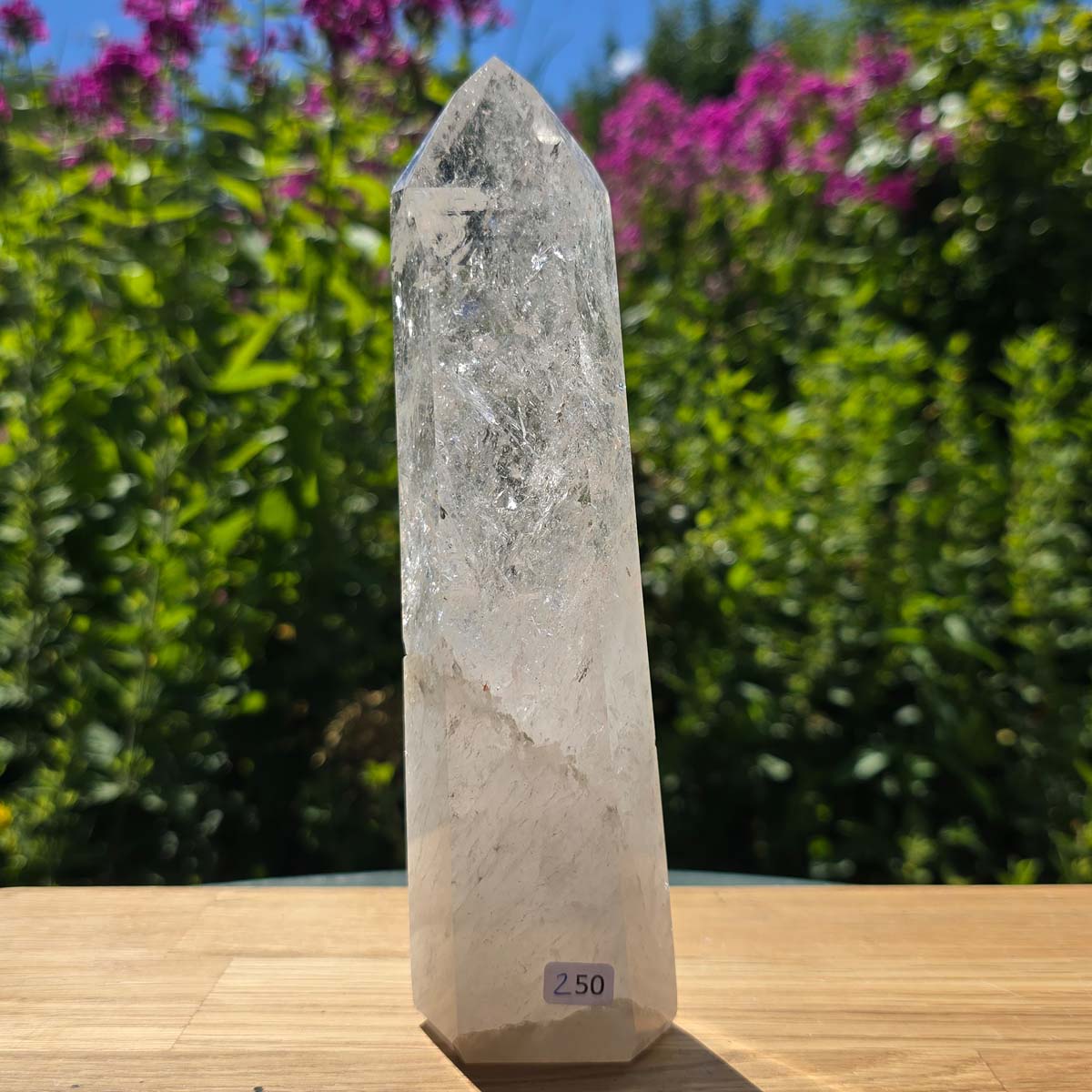 Bergkristall, Quarz, Obelisk geschliffen - 20x6x4 cm - Nr 250