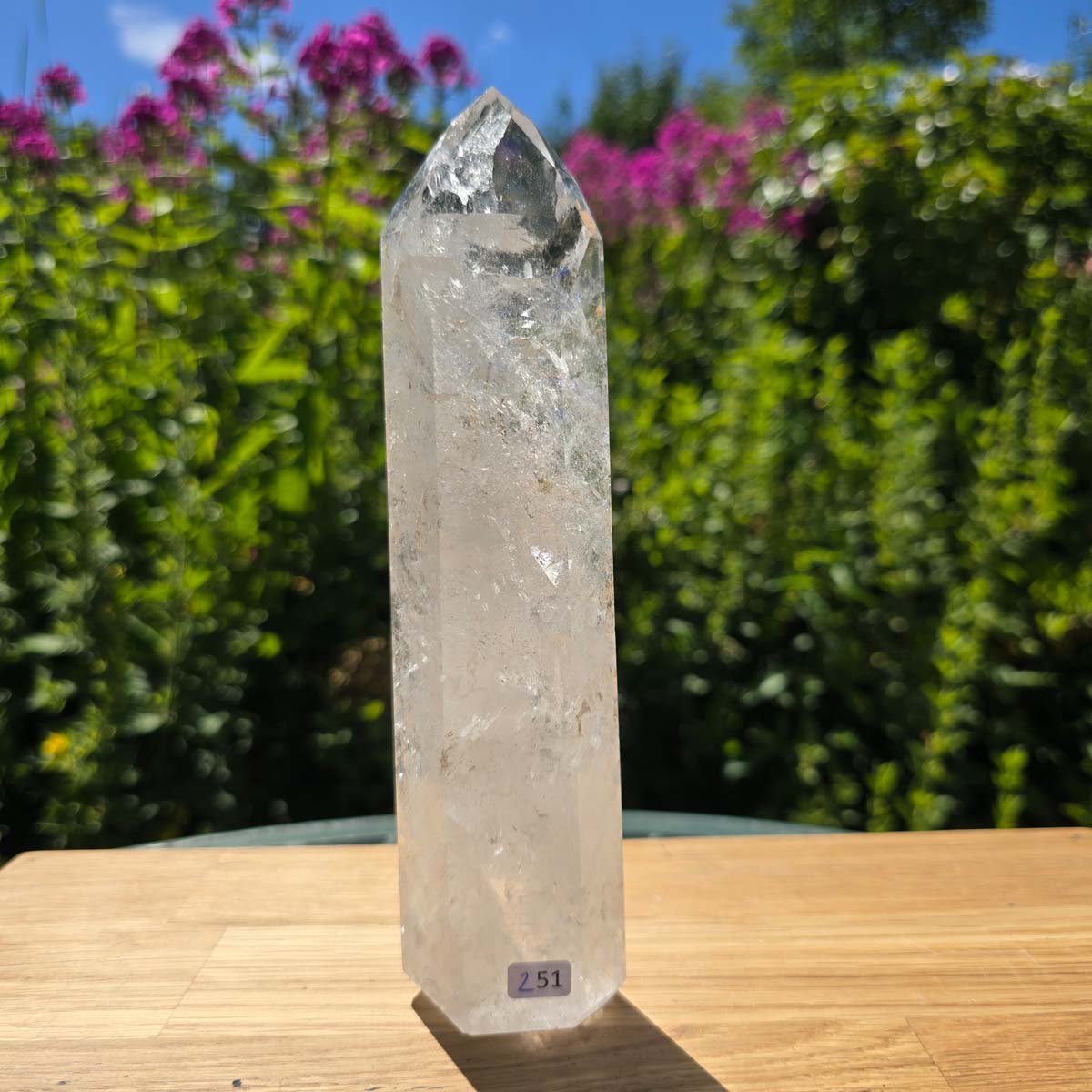 Bergkristall, Quarz, Obelisk geschliffen - 20x5x3 cm - Nr 251