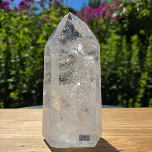 Bergkristall, Quarz, Obelisk geschliffen - 17x8x6 cm - Nr 252
