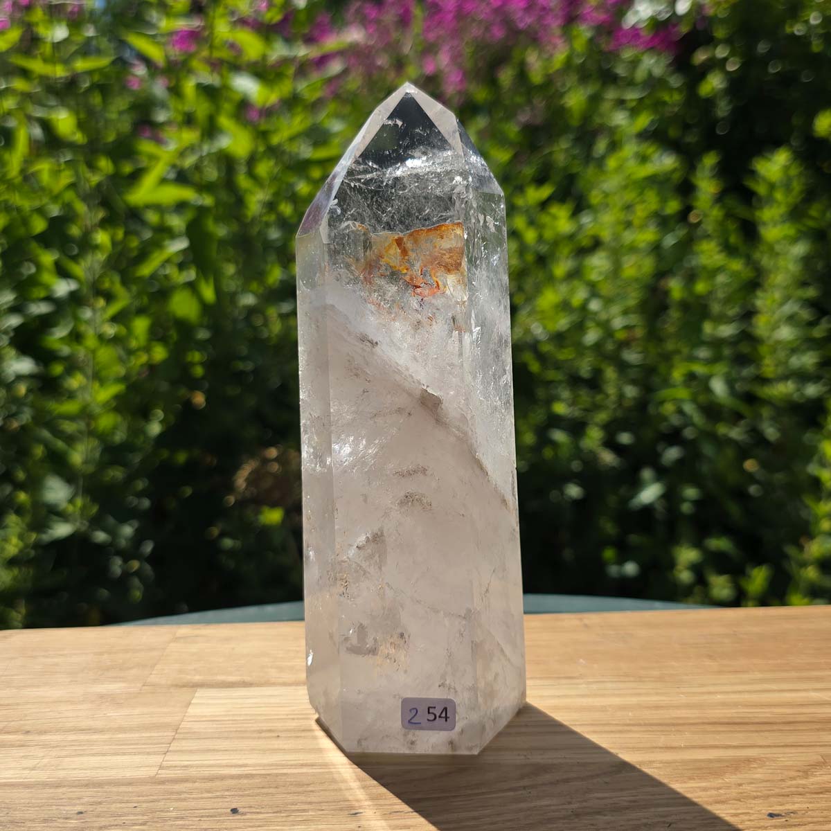 Bergkristall, Quarz, Obelisk geschliffen - 17x6x5 cm - Nr 254