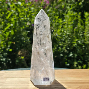 Bergkristall, Quarz, Obelisk geschliffen - 16x6x5 cm - Nr 255