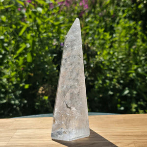 Bergkristall, Quarz, Obelisk geschliffen - 16x6x5 cm - Nr 255