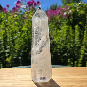 Bergkristall, Quarz, Obelisk geschliffen - 18x5x3 cm - Nr 257