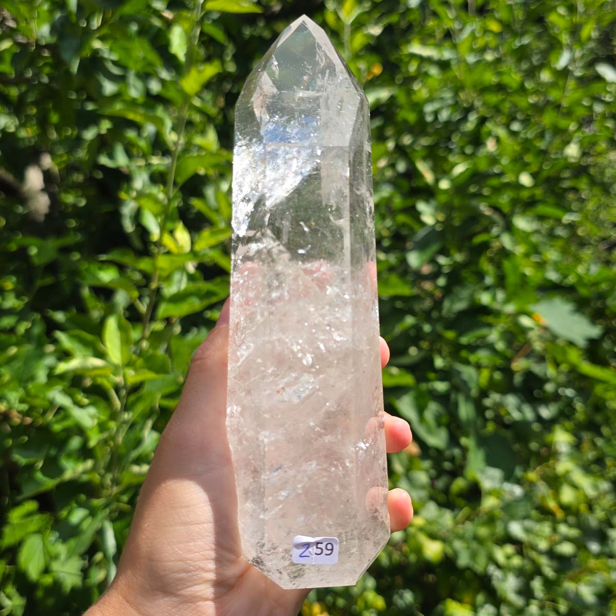 Bergkristall, Quarz, Obelisk geschliffen - 18x6x5 cm - Nr 259