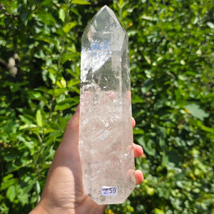 Bergkristall, Quarz, Obelisk geschliffen - 18x6x5 cm - Nr 259
