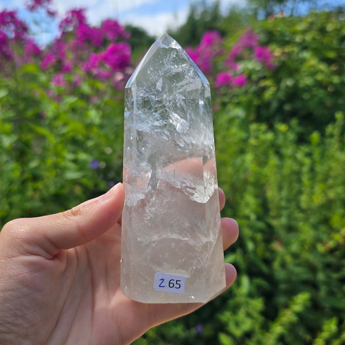 Bergkristall, Quarz, Obelisk geschliffen - 12x5x3 cm - Nr 265