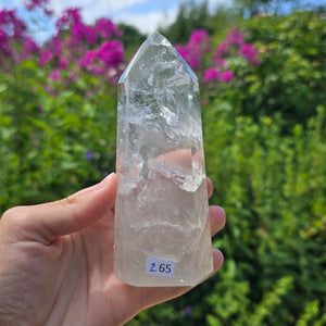 Bergkristall, Quarz, Obelisk geschliffen - 12x5x3 cm - Nr 265