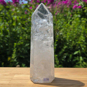 Bergkristall, Quarz, Obelisk geschliffen - 18x6x4 cm - Nr 270