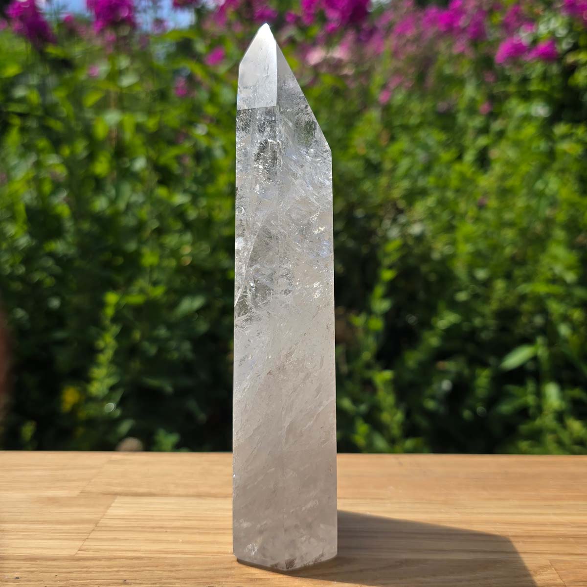 Bergkristall, Quarz, Obelisk geschliffen - 18x6x4 cm - Nr 270