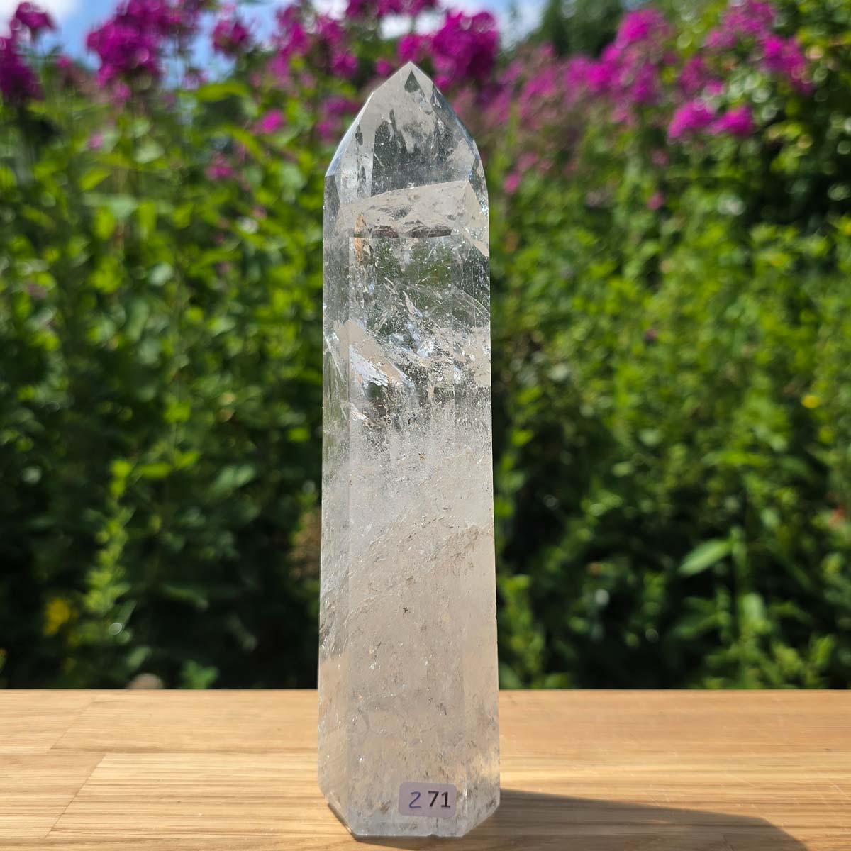 Bergkristall, Quarz, Obelisk geschliffen - 18x5x3 cm - Nr 271