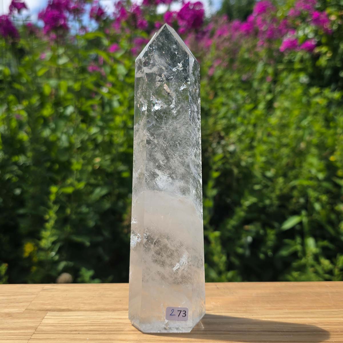 Bergkristall, Quarz, Obelisk geschliffen - 19x5x3 cm - Nr 273