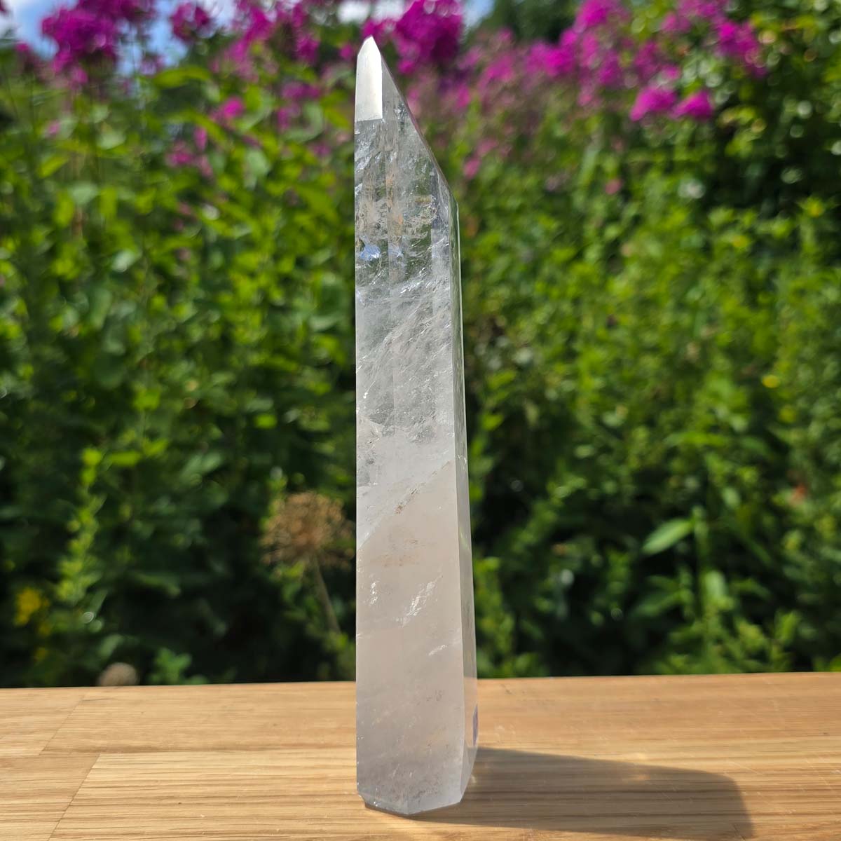 Bergkristall, Quarz, Obelisk geschliffen - 19x5x3 cm - Nr 273