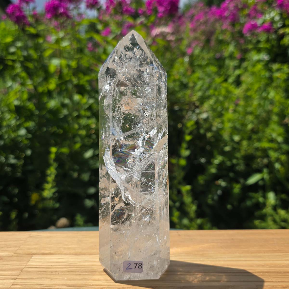 Bergkristall, Quarz, Obelisk geschliffen - 17x5x4 cm - Nr 278