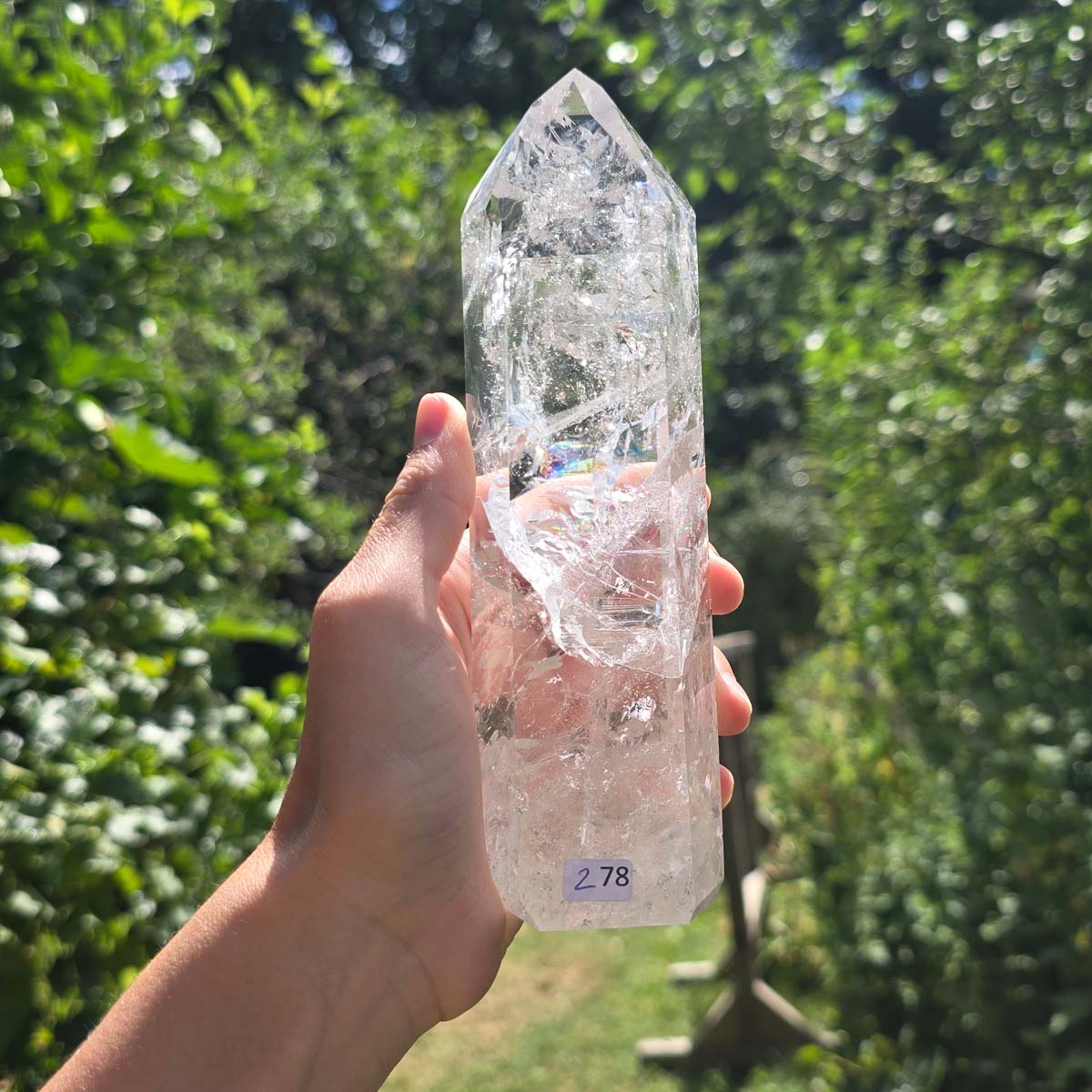 Bergkristall, Quarz, Obelisk geschliffen - 17x5x4 cm - Nr 278
