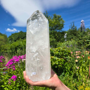 Bergkristall, Quarz, Obelisk geschliffen - 30x11x8 cm - Nr 27