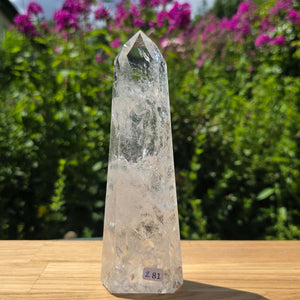 Bergkristall, Quarz, Obelisk geschliffen - 18x6x3 cm - Nr 281