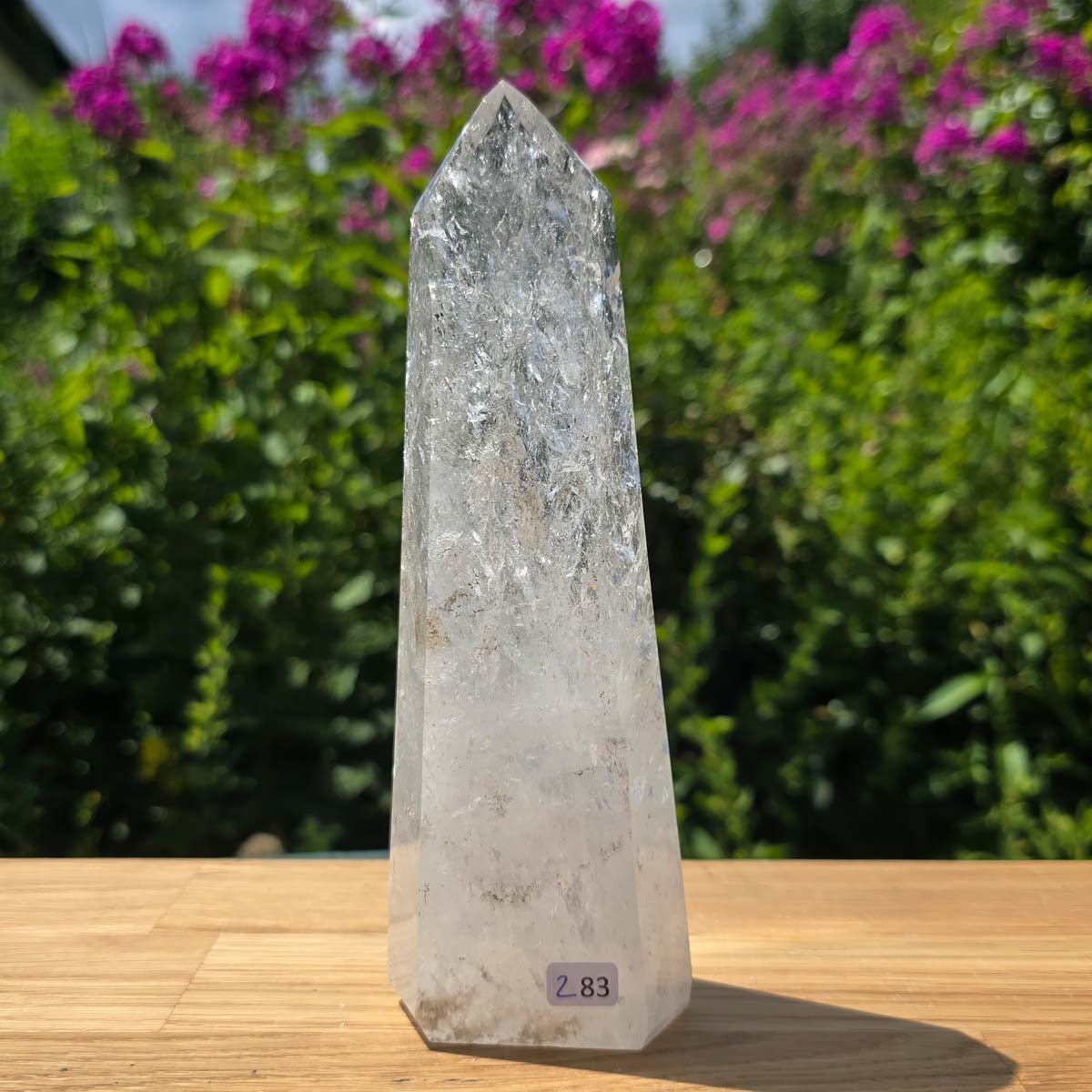 Bergkristall, Quarz, Obelisk geschliffen - 18x6x4 cm - Nr 283