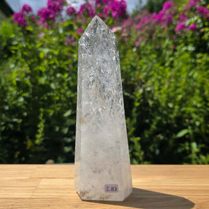 Bergkristall, Quarz, Obelisk geschliffen - 18x6x4 cm - Nr 283