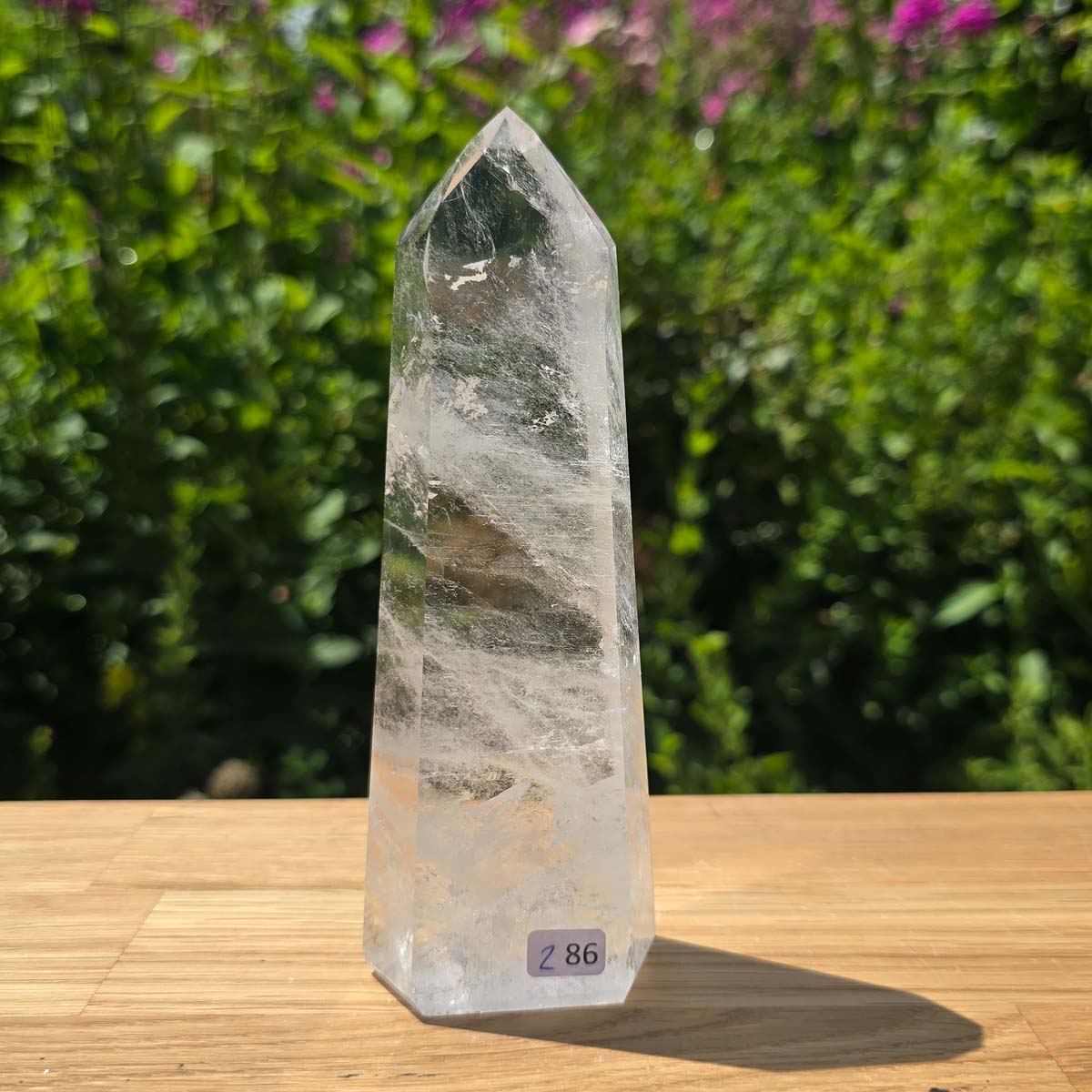 Bergkristall, Quarz, Obelisk geschliffen - 15x5x3 cm - Nr 286