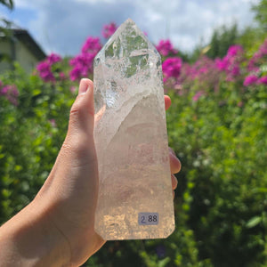 Bergkristall, Quarz, Obelisk geschliffen - 15x6x4 cm - Nr 288