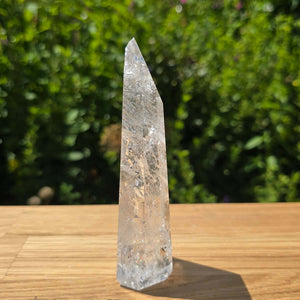 Bergkristall, Quarz, Obelisk geschliffen - 12x4x3 cm - Nr 289