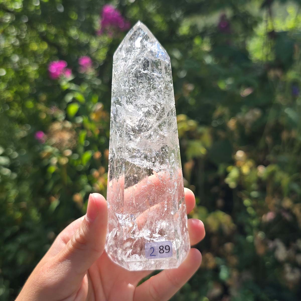 Bergkristall, Quarz, Obelisk geschliffen - 12x4x3 cm - Nr 289