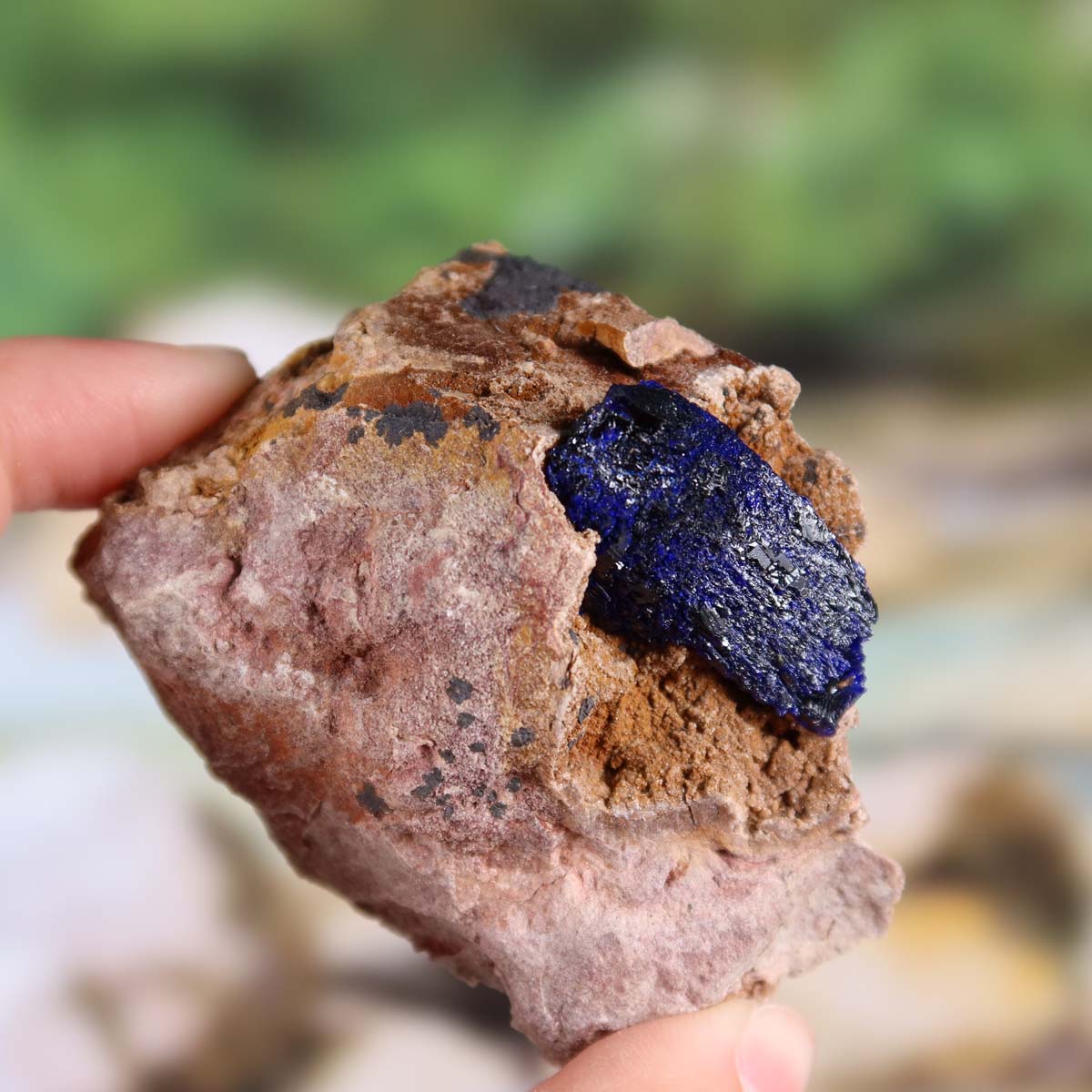 Azurit Malachit - natürlicher Rohstein - 6x4x5cm - Nr. 28