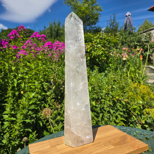 Bergkristall, Quarz, Obelisk geschliffen - 44x11x6 cm - Nr 28