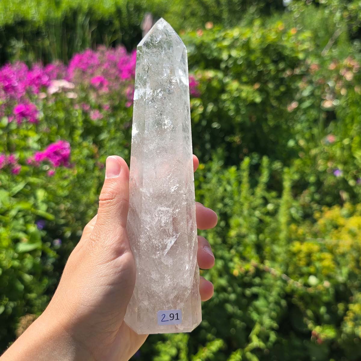 Bergkristall, Quarz, Obelisk geschliffen - 17x5x3 cm - Nr 291