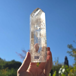 Bergkristall, Quarz, Obelisk geschliffen - 16x5x4 cm - Nr 292